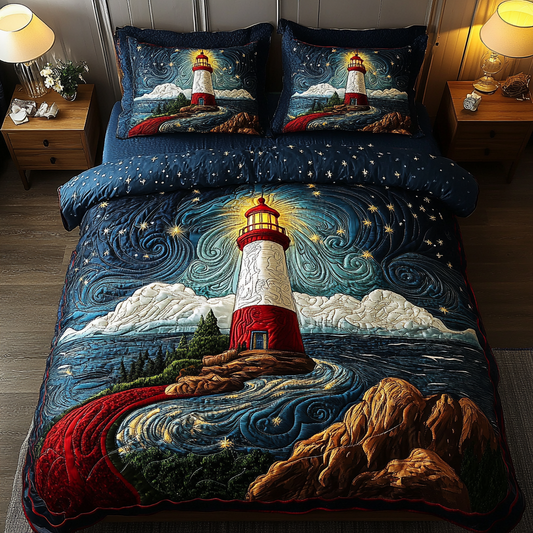 Beacon of Hope 3-Piece Quilted Bedding Set - Single (59" x 70")