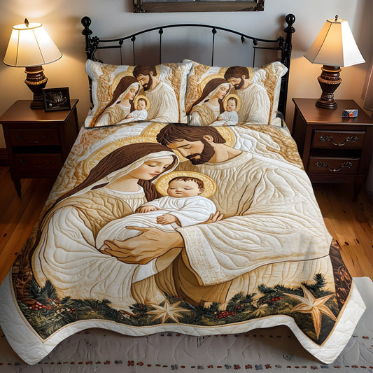 Bethlehem Blessing 3-Piece Quilted Bedding Set - Single (59" x 70")