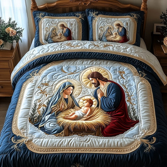 Bethlehem Light Quilted Bedding Set - Single (59" x 70")