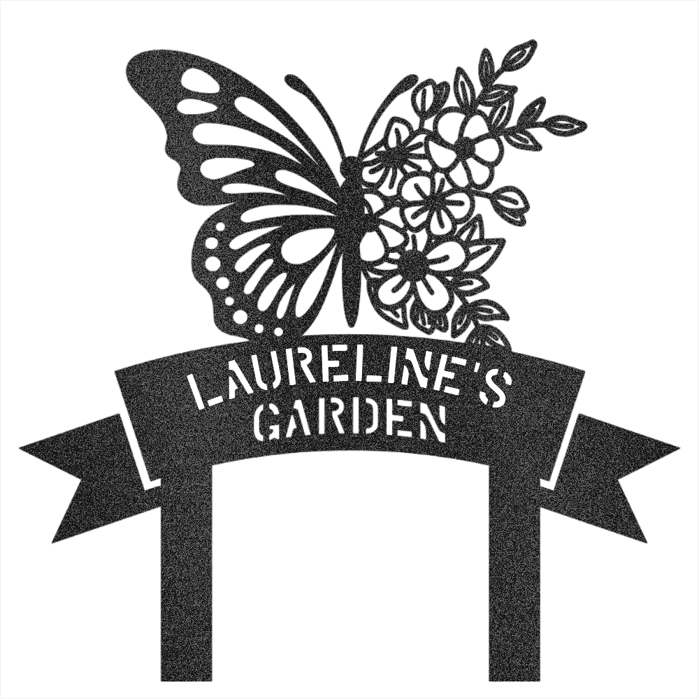 Custom Garden Name  Steel Wall Decor 3