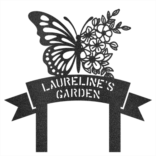 Custom Garden Name  Steel Wall Decor 3