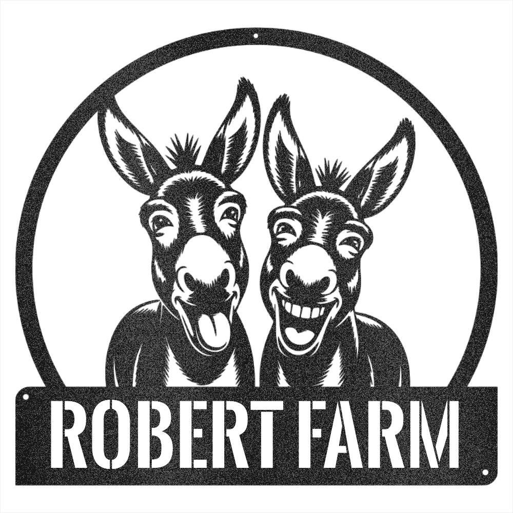 Personalized Donkey Steel Wall Decor