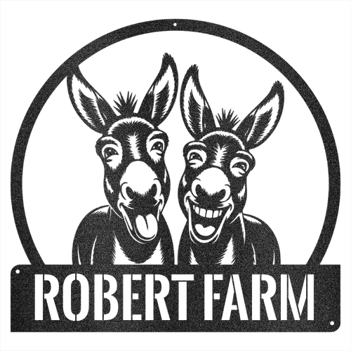 Personalized Donkey Steel Wall Decor