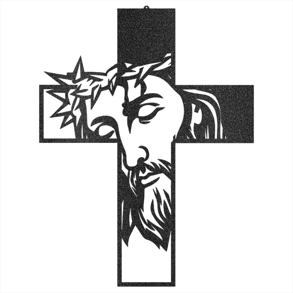 Jesus Black Metal Cross Sign