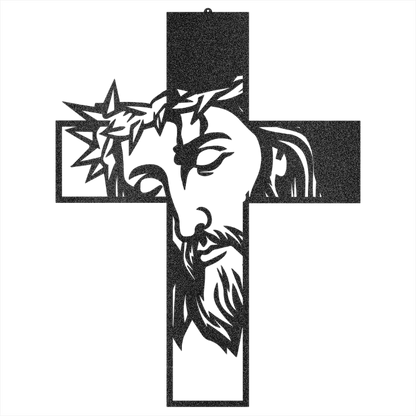 Jesus Black Metal Cross Sign