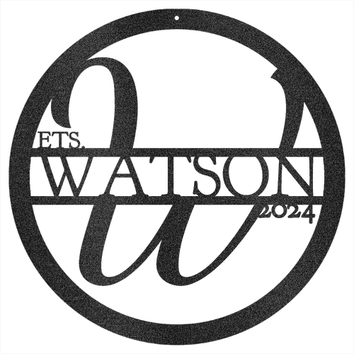 Personalized Family Name Steel Wall Decor