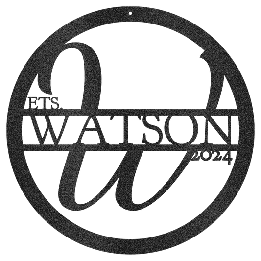 Personalized Family Name Steel Wall Decor