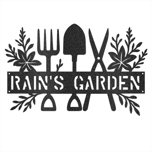 Custom Gardener Name Steel Wall Decor