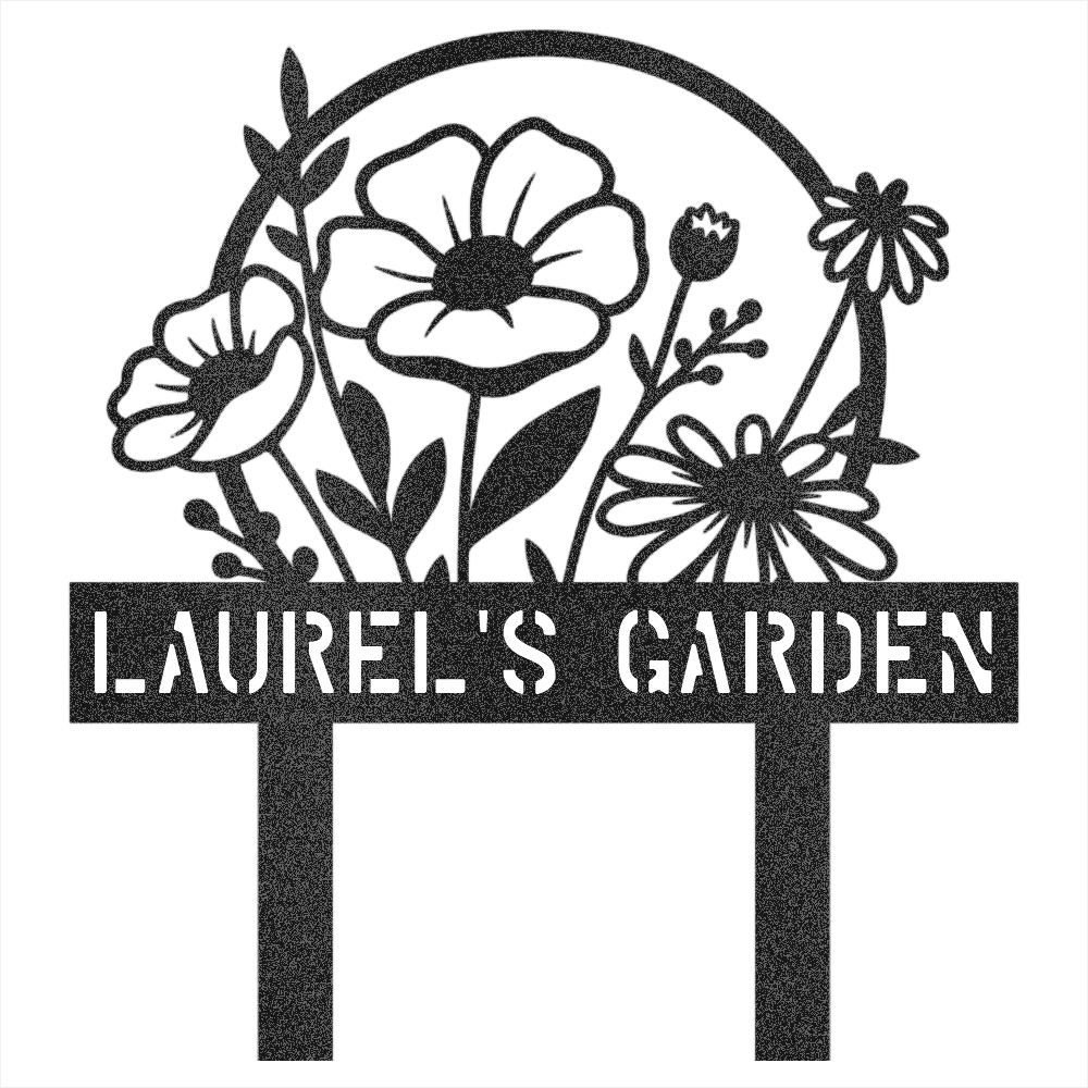 Custom Garden Name  Steel Wall Decor