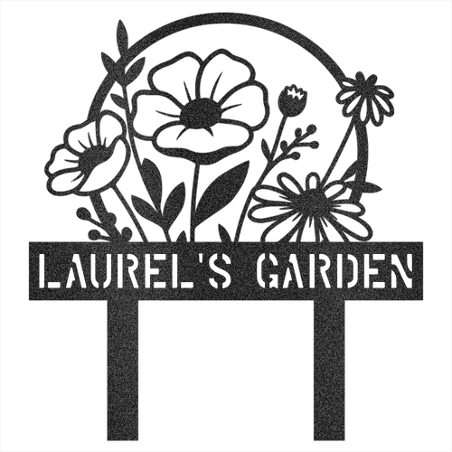 Custom Garden Name  Steel Wall Decor