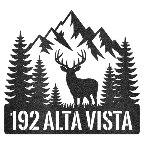 Personalized Rustic Address Steel Wall Decor