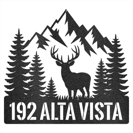 Personalized Rustic Address Steel Wall Decor