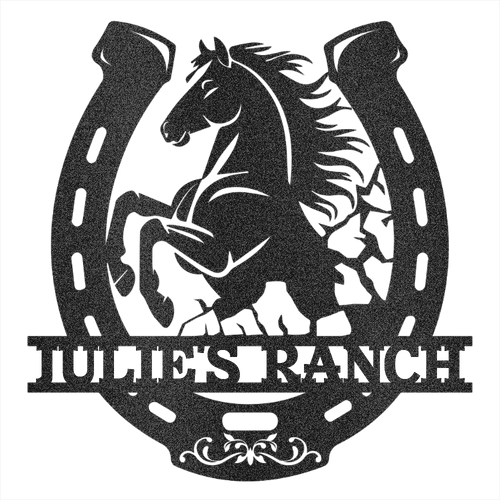Personalized Horse Ranch  Steel Wall Decor