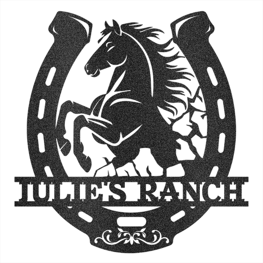 Personalized Horse Ranch  Steel Wall Decor