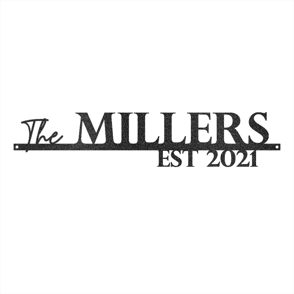Personalized Family Name Steel Wall Decor1