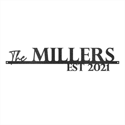 Personalized Family Name Steel Wall Decor1