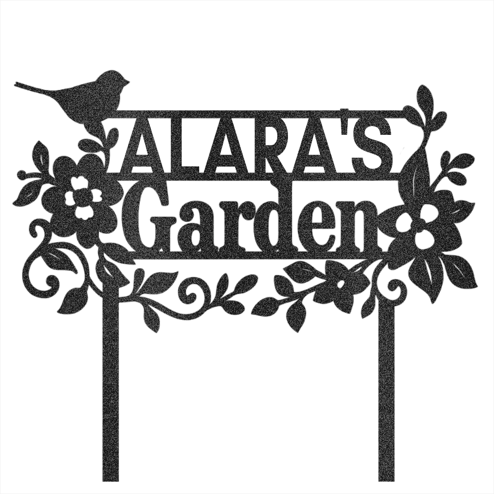 Custom Garden Name Steel Design 7
