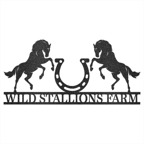 Custom Horse Ranch Steel Wall Decor