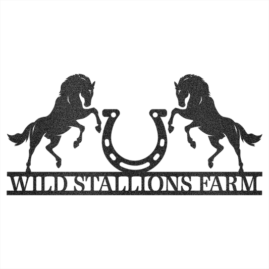 Custom Horse Ranch Steel Wall Decor