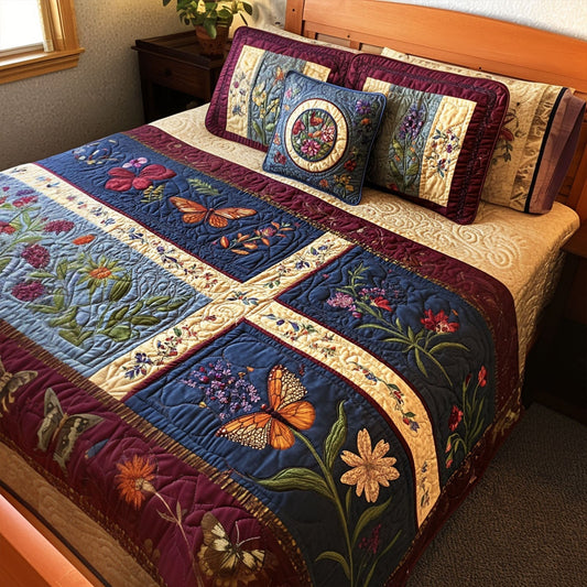 Bloom and Vine 3-Piece Quilted Bedding Set - Single (59" x 70")