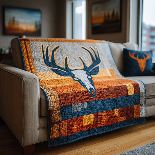 Blue Ridge Stag Quilted Blanket - Baby (30" x 40") - Pack 1