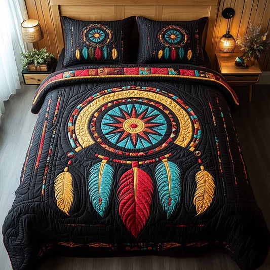 Boho Starfire Dream 3-Piece Quilted Bedding Set - Single (59" x 70")