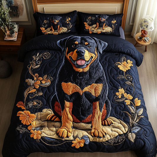Bold Companion 3-Piece Quilted Bedding Set - Single (59" x 70")