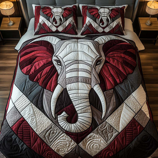 Bold Geometry 3-Piece Quilted Bedding Set - Single (59" x 70")