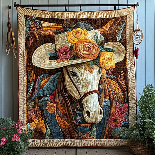 Boots and Spurs Quilted Blanket - Throw (55" x 60")