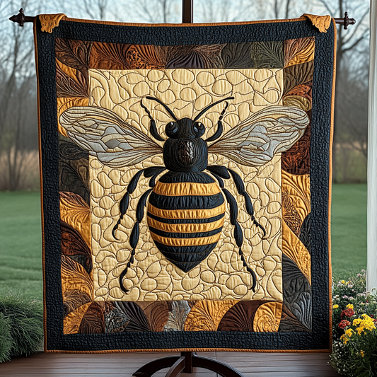 Busy Bee Delight Quilted Blanket - Throw (55" x 60")