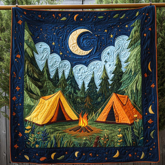Campfire Glow Quilted Blanket - Throw (55" x 60")