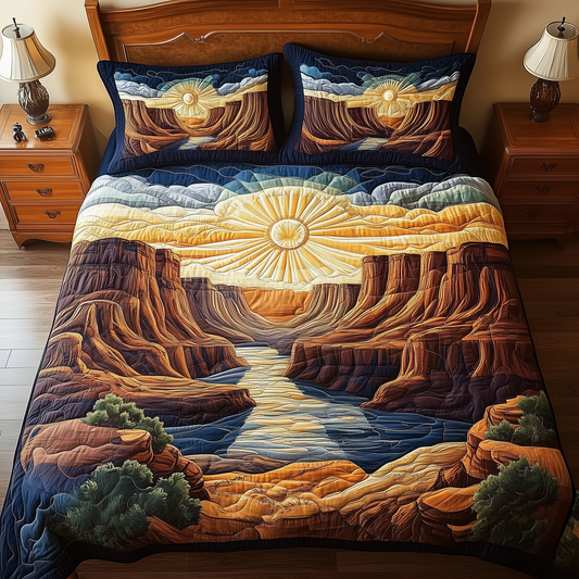 Canyon Glory 3-Piece Quilted Bedding Set - Single (59" x 70")