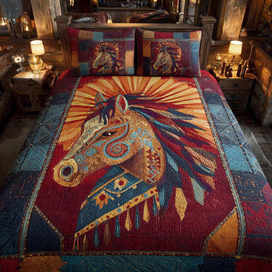 Canyon Spirit Totem 3-Piece Quilted Bedding Set - Single (59" x 70")