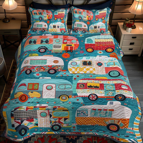 Caravan Dreams 3-Piece Quilted Bedding Set - Single (59" x 70")