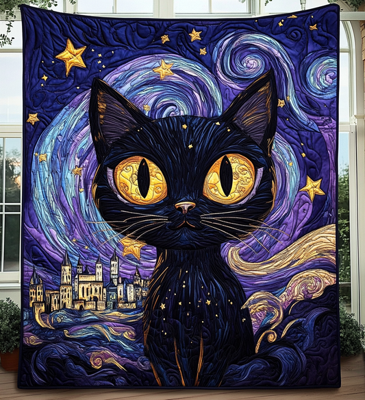 Cat-tastic Dreams Quilted Blanket - Throw (55" x 60")