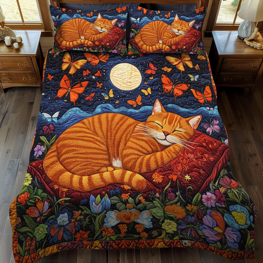 Catnap Haven 3-Piece Quilted Bedding Set - Single (59" x 70")