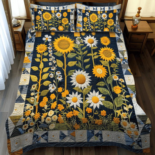 Celestial Garden 3-Piece Quilted Bedding Set - Single (59" x 70")