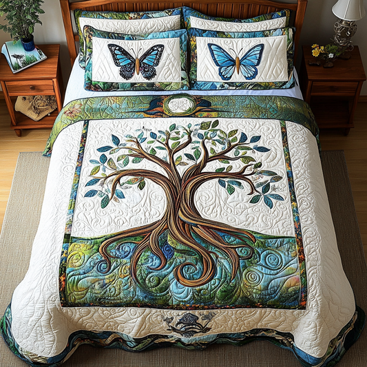 Celestial Canopy 3-Piece Quilted Bedding Set - Single (59" x 70")