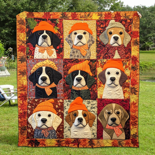 Charming Beagle Quilted Blanket - Throw (55" x 60")