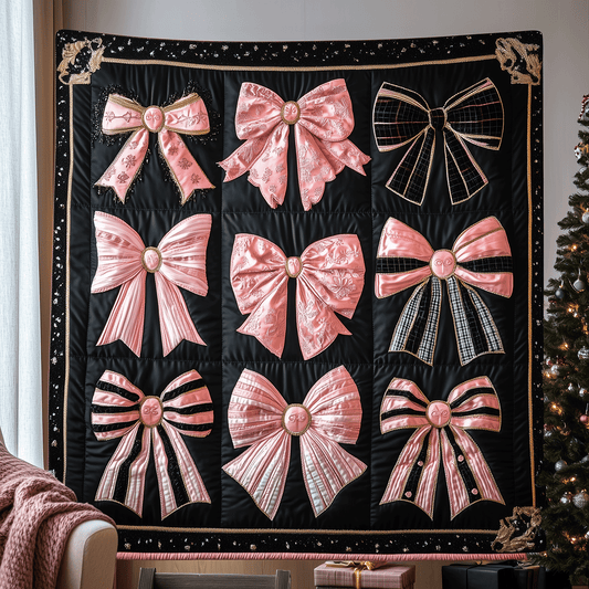 Christmas Bow Bliss Quilted Blanket - Baby (30" x 40")