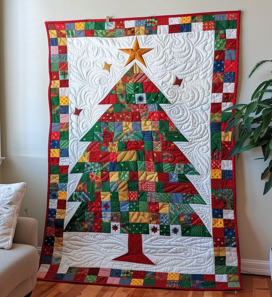 Christmas Cheer Quilted Blanket - Throw (55" x 60")
