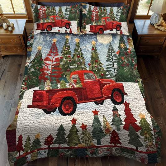 Christmas Express Quilted Bedding Set - Single (59" x 70")