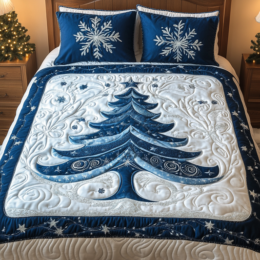 Christmas Magic Tree 3-Piece Quilted Bedding Set - Single (59" x 70")