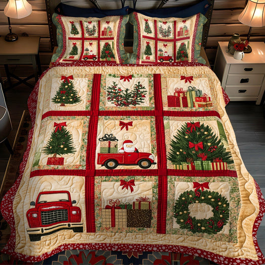 Christmas Toy Dreams 3-Piece Quilted Bedding Set - Single (59" x 70")