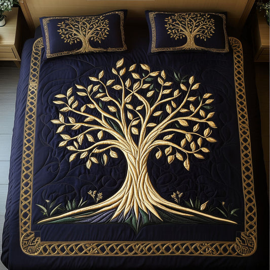 Circle of Harmony 3-Piece Quilted Bedding Set - Single (59" x 70")