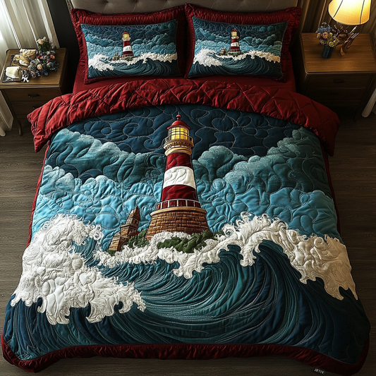 Coastal Glow 3-Piece Quilted Bedding Set - Single (59" x 70")