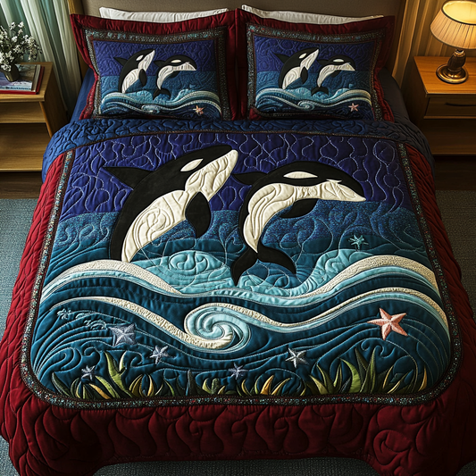 Coastal Predator 3-Piece Quilted Bedding Set - Single (59" x 70")