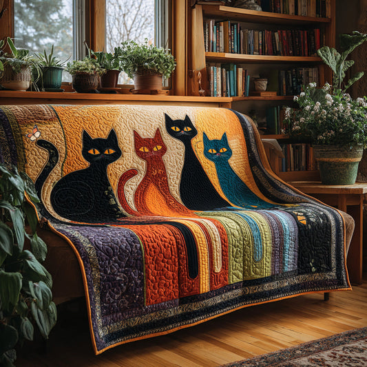 Color Cats Quilted Blanket - Baby (30" x 40") - Pack 1