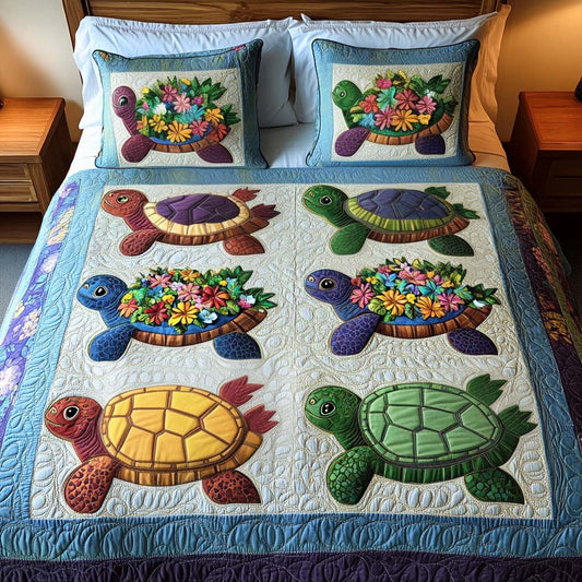 Colorful Stroll 3-Piece Quilted Bedding Set - Single (59" x 70")