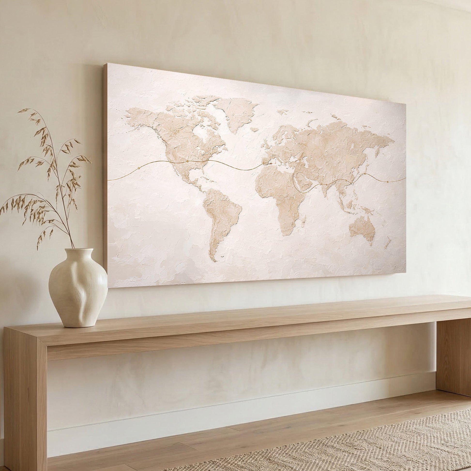 Abstract Map — Neutral Tonal Continents